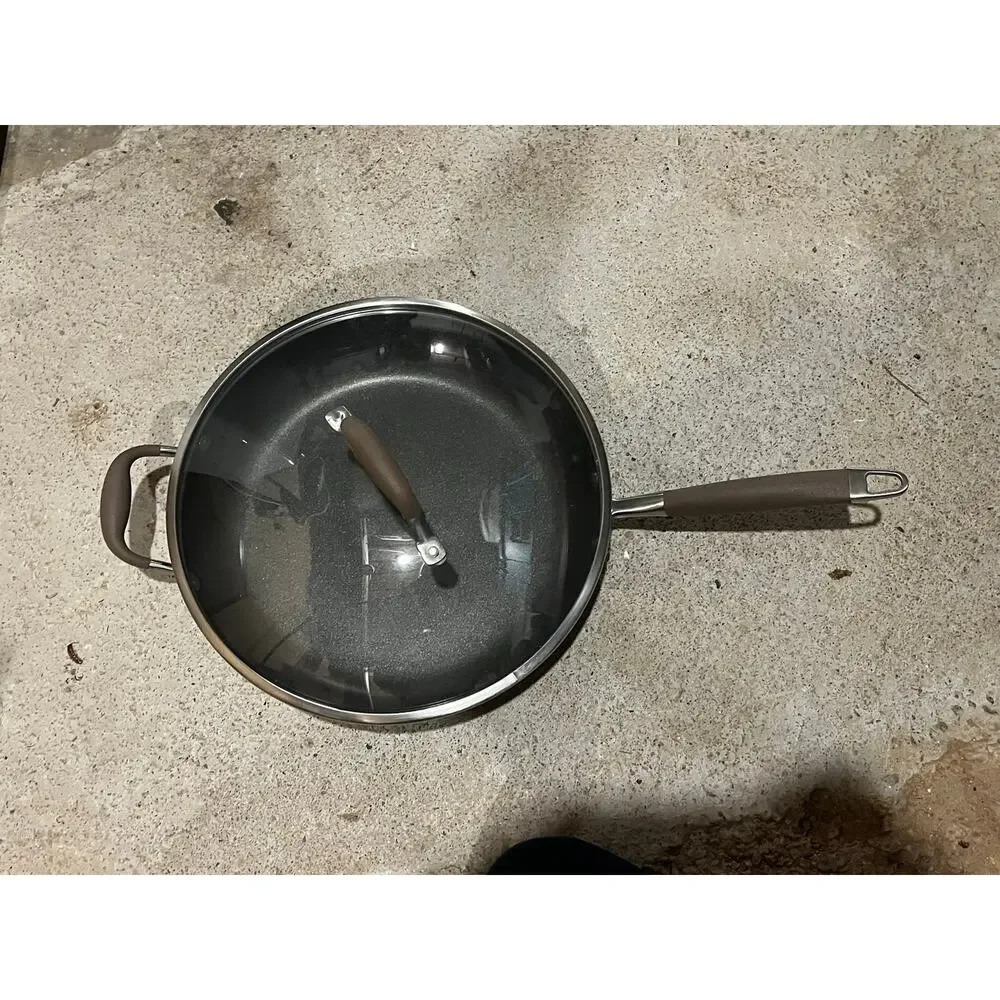 Anolon 12-Inch Deep Nonstick Frying Pan with Lid - Picture 2 of 5